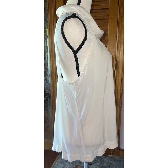 FREE PEOPLE Womens Ivory Cowl Neck Sleeveless Casual Top L - Picture 10 of 15